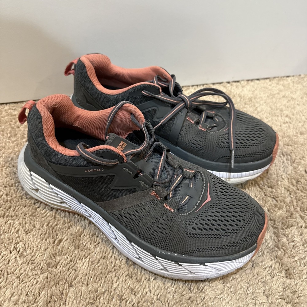 HOKA Women's Black and Pink Running Shoes - Picture 3 of 8